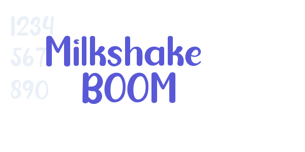 Milkshake  BOOM font