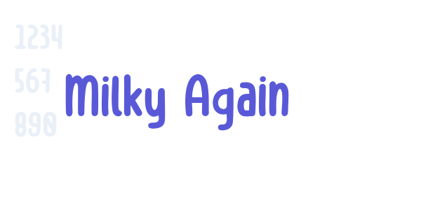 Milky Again font free