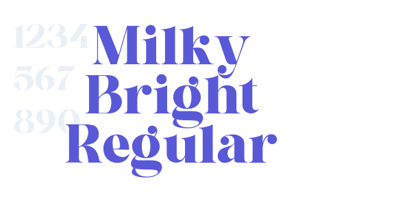 Milky Bright Regular font free