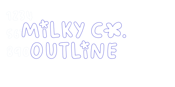 Milky Co. Outline font free