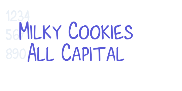 Milky Cookies All Capital font free