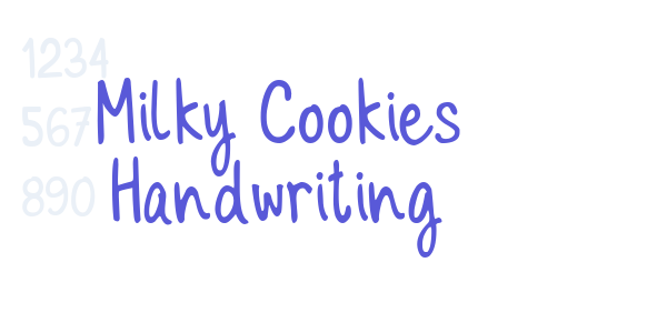 Milky Cookies Handwriting font free