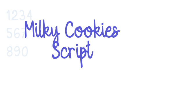 Milky Cookies Script font free