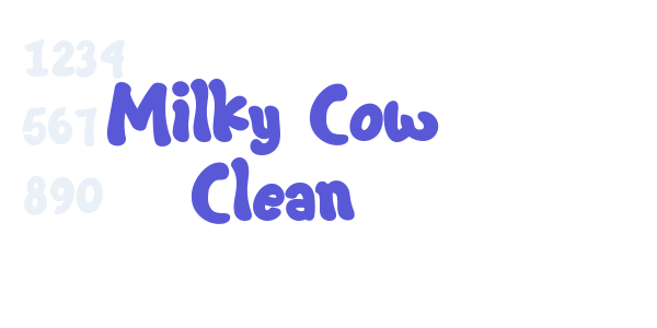 Milky Cow Clean font free