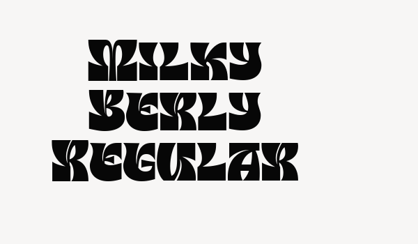 Milky Berly Regular Font