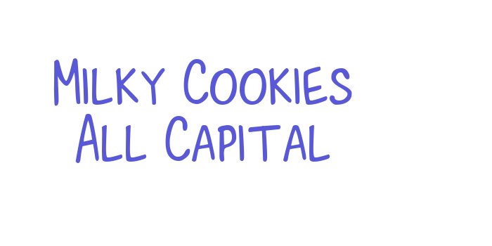 Milky Cookies All Capital Font Download