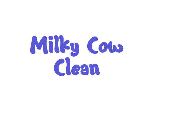 Milky Cow Clean Font