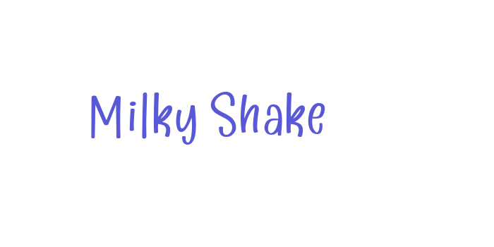 Milky Shake Font Download