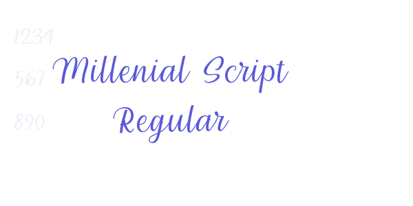 Millenial Script Regular font free