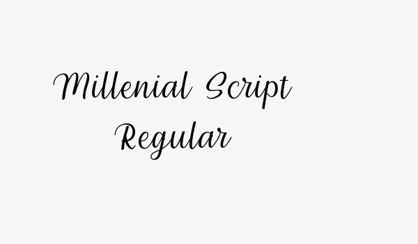 Millenial Script Regular Font