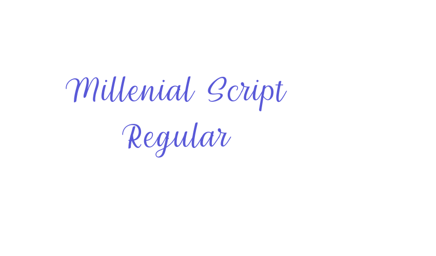 Millenial Script Regular Font