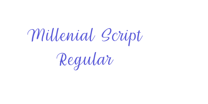 Millenial Script Regular Font Download