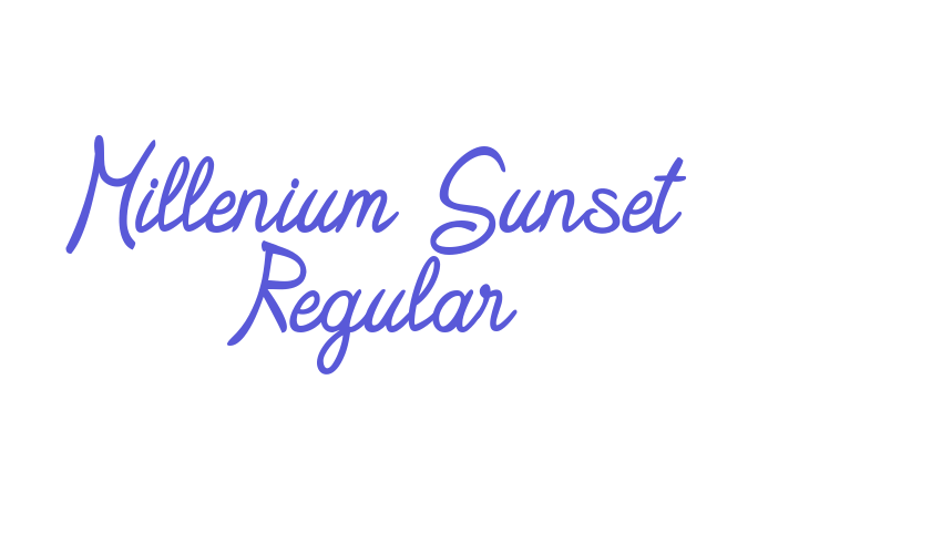 Millenium Sunset Regular Font Download