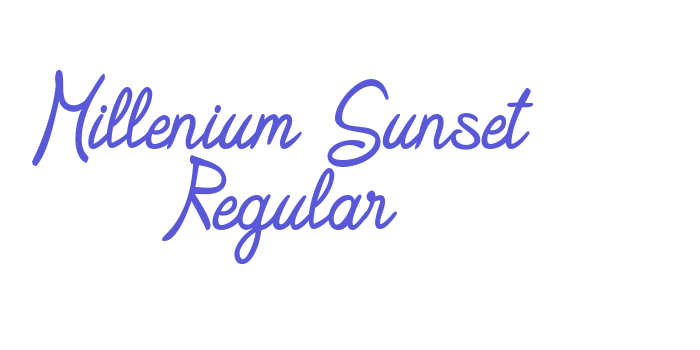 Millenium Sunset Regular Font Download