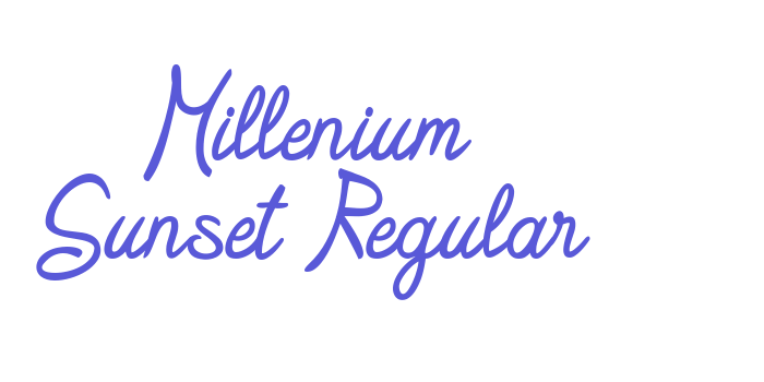 Millenium Sunset Regular Font