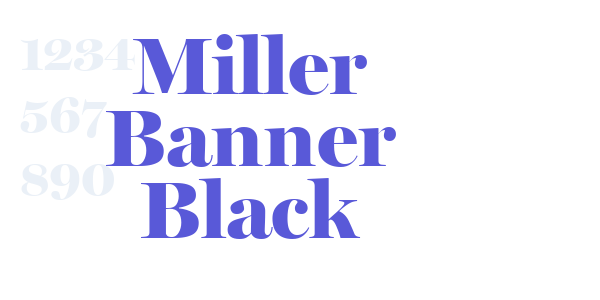 Miller Banner Black font free