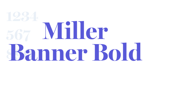 Miller Banner Bold font free