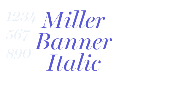 Miller Banner Italic font free