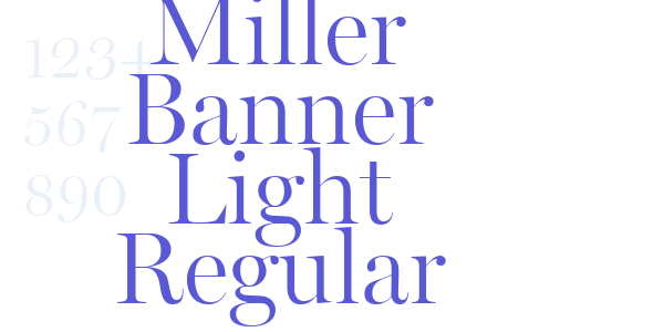 Miller Banner Light Regular font free