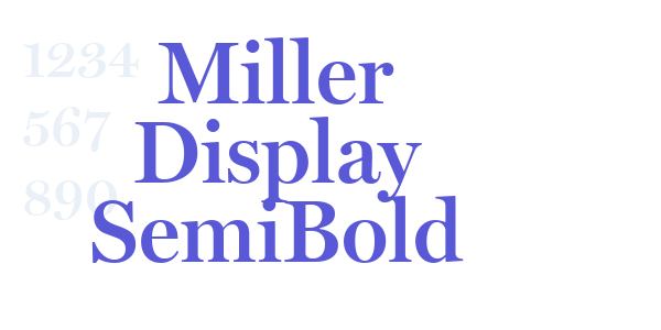 Miller Display SemiBold font free