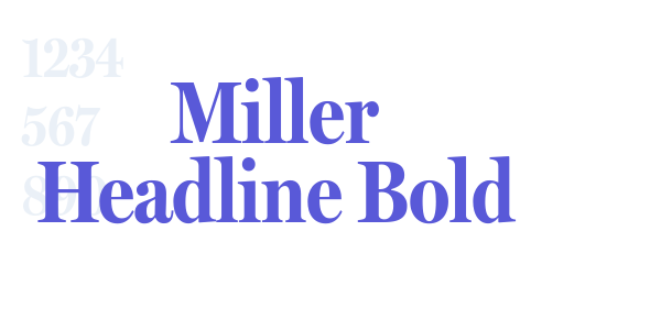 Miller Headline Bold font free