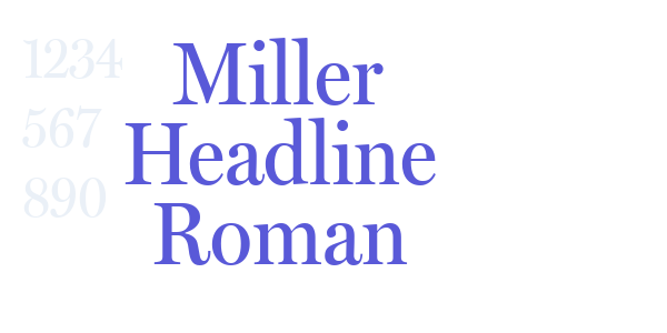 Miller Headline Roman font free