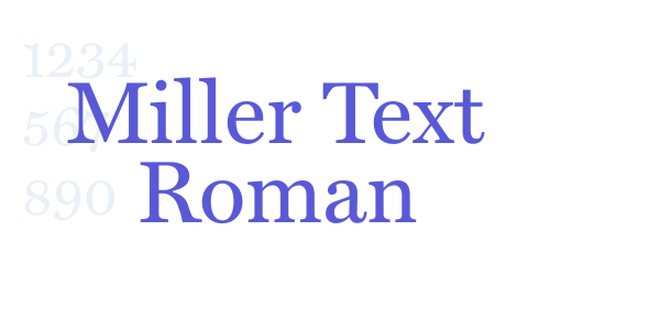 Miller Text Roman font free