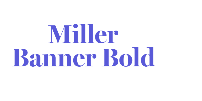 Miller Banner Bold Font Download