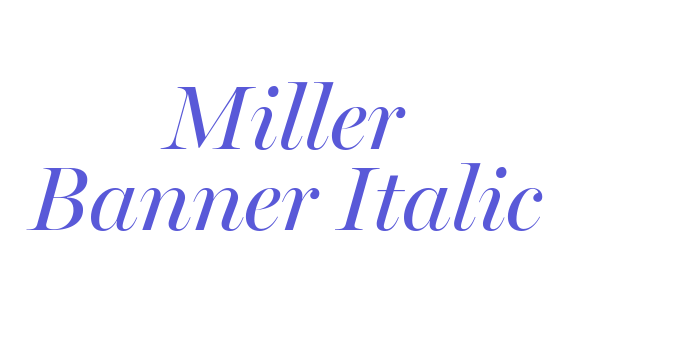 Miller Banner Italic Font Download