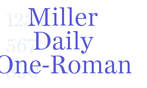 Miller Daily One-Roman Font Download