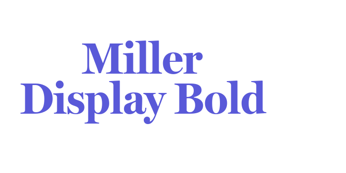 Miller Display Bold Font Download