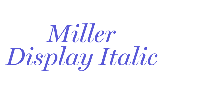 Miller Display Italic Font Download