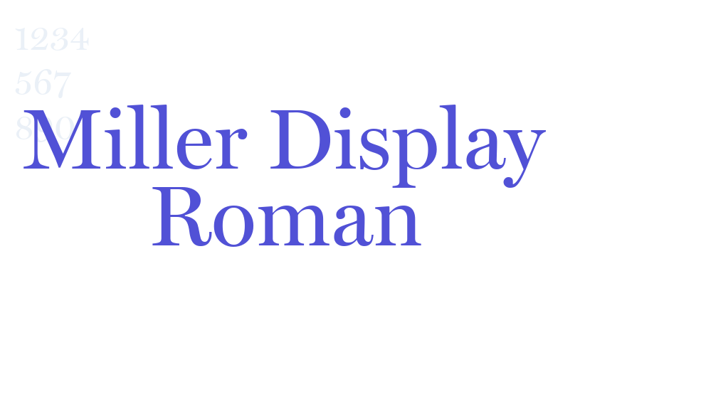 Miller Display Roman-font-download