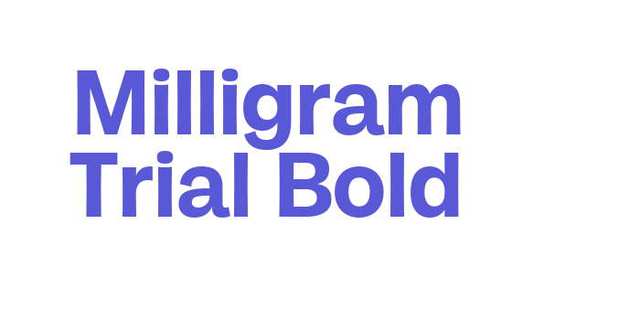 Milligram Trial Bold Font