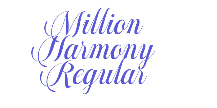 Million Harmony Regular Font Download