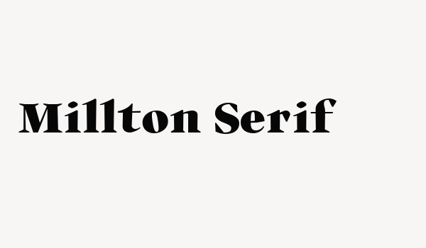 Millton Serif Font