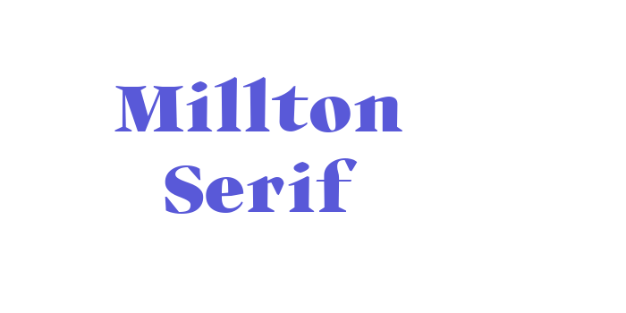 Millton Serif Font