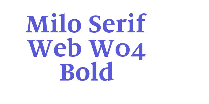 Milo Serif Web W04 Bold Font Download