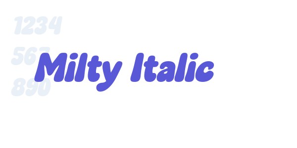 Milty Italic font free