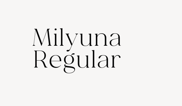 Milyuna Regular Font