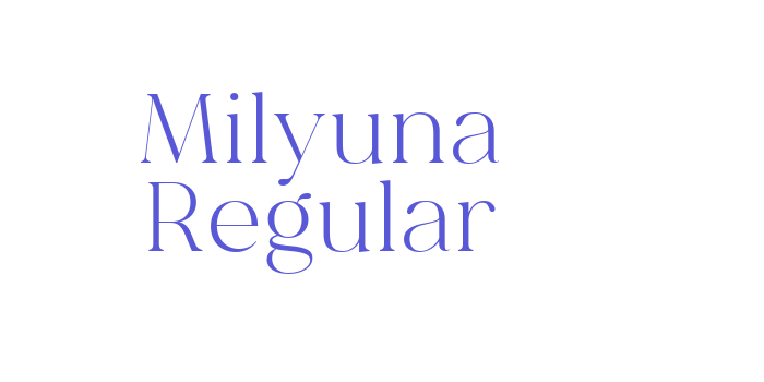 Milyuna Regular Font Download