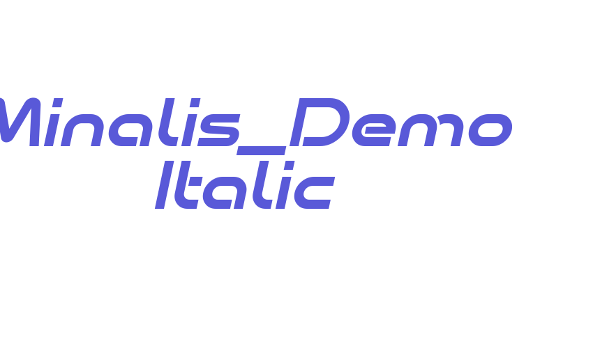 Minalis_Demo Italic Font Download