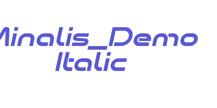 Minalis_Demo Italic Font Download