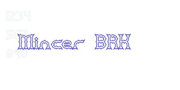 Mincer BRK font free