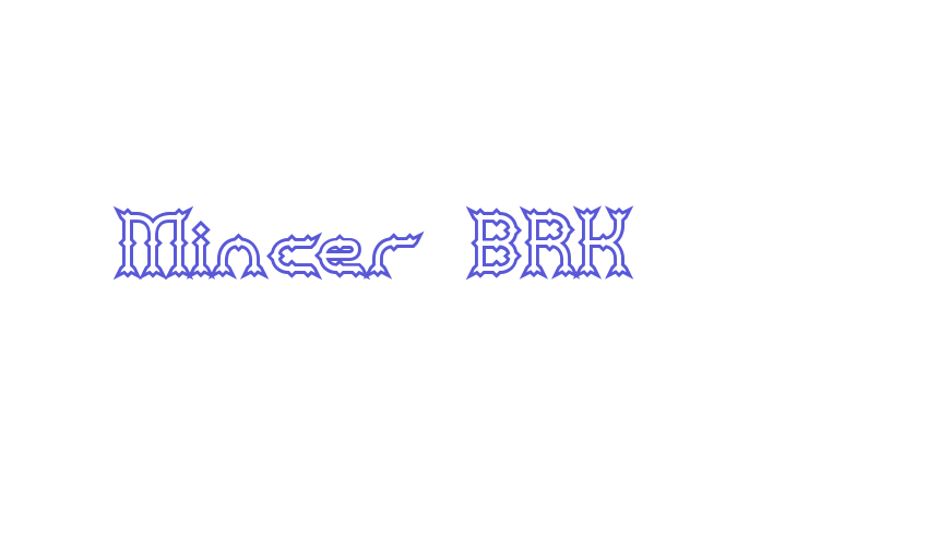 Mincer BRK Font Download