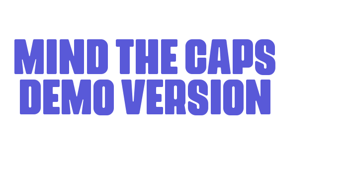 Download Mind The Caps DEMO VERSION Font