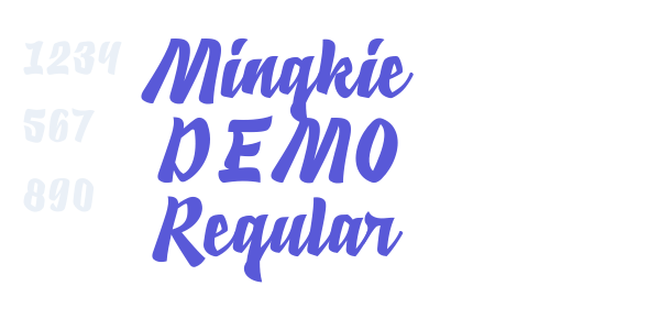 Mingkie DEMO Regular font