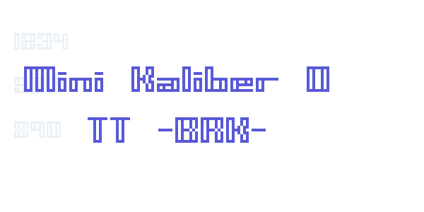 Mini Kaliber O TT -BRK- font free