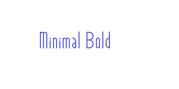 Minimal Bold Font Download