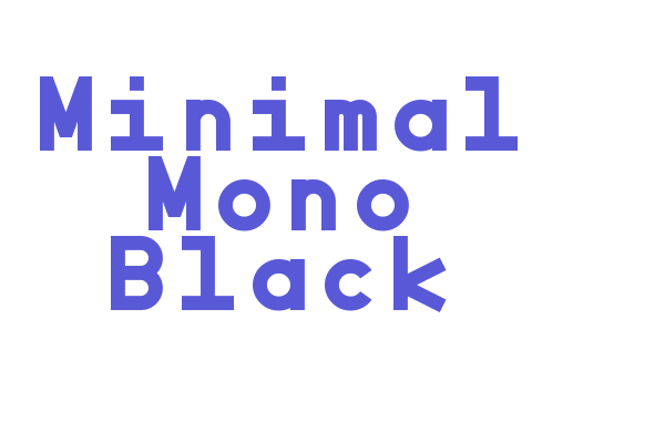 Minimal Mono Black Font